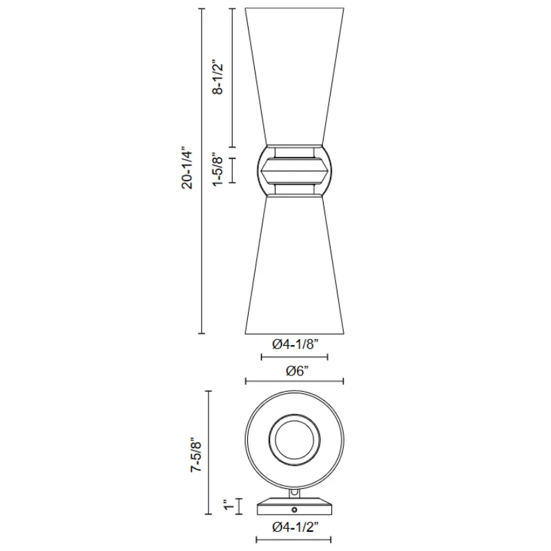 Alora Mood WV570221 Salem 2-lt 20" Tall Wall Sconce