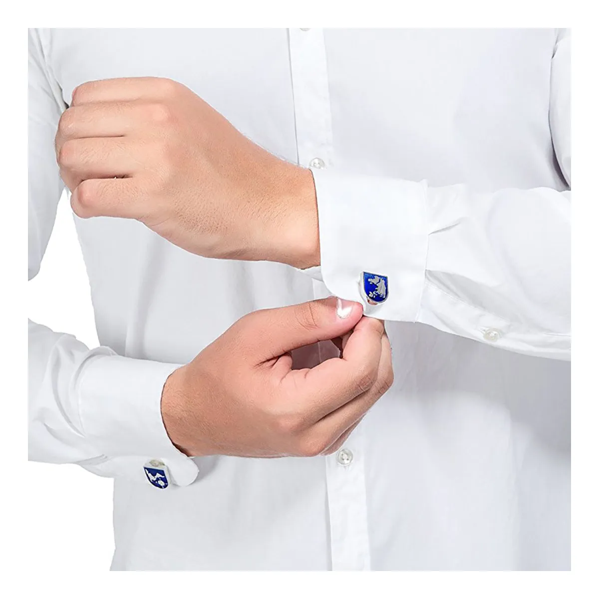 Atlas World Map Traveller Blue Cufflinks In Box