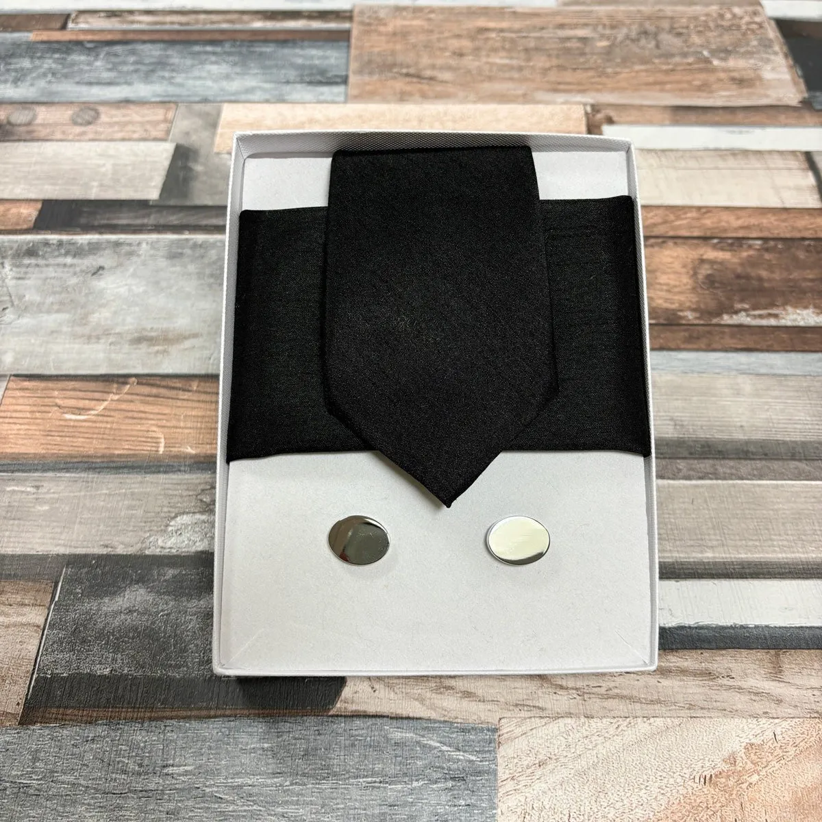 Black Shantung Tie