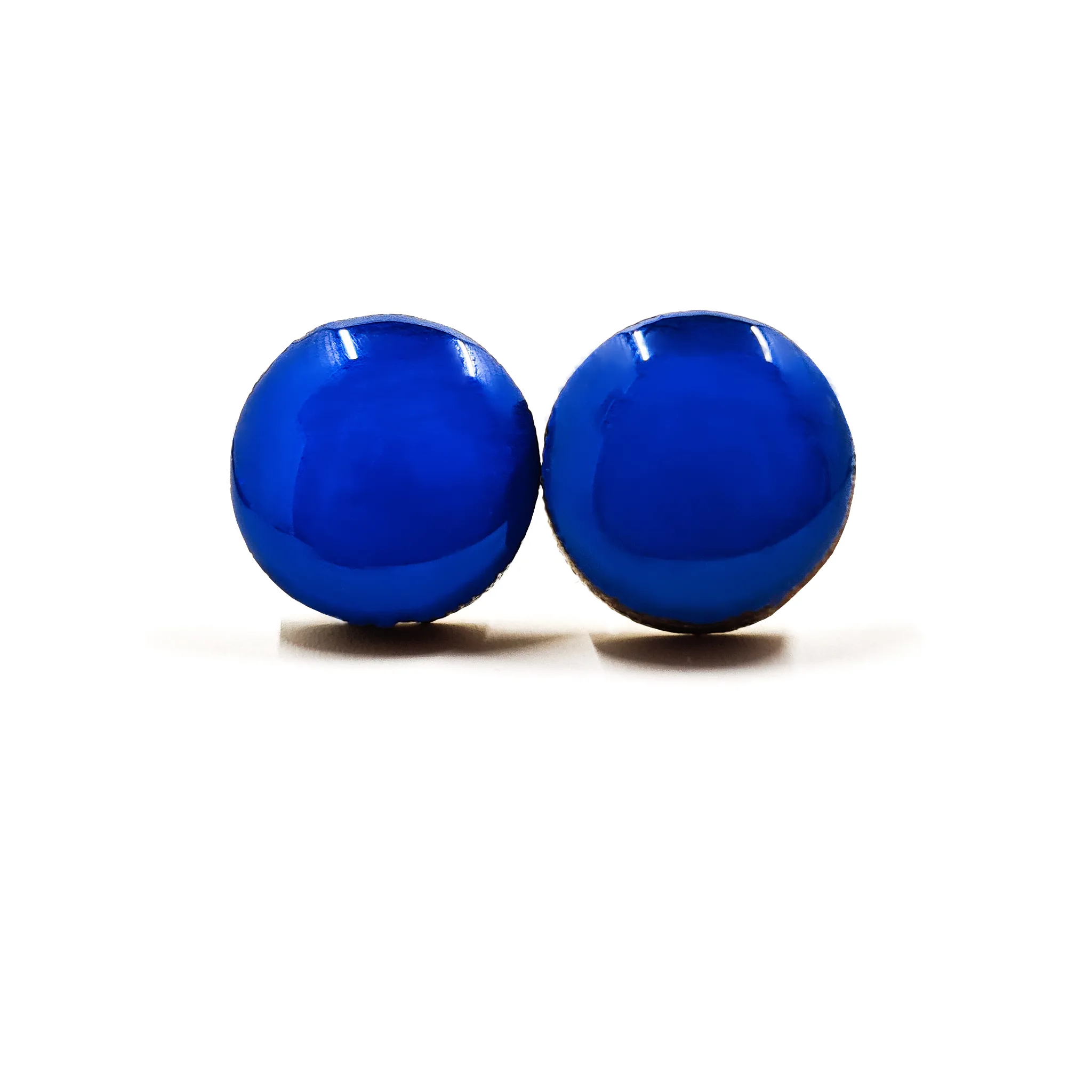 Bold Blue Stud Earrings by Candi Cove Designs