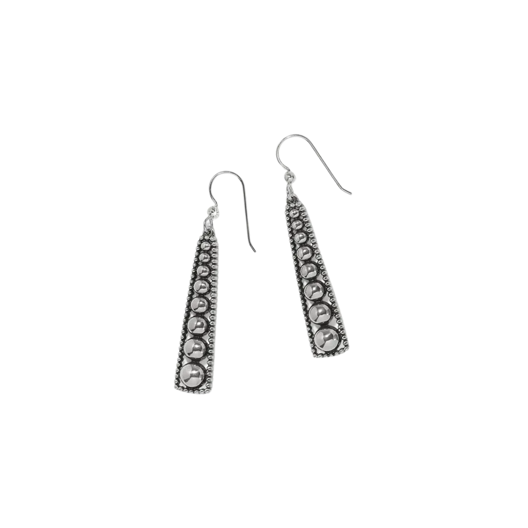 Brighton Women's Pretty Tough Pyramid French Wire Silver Earrings