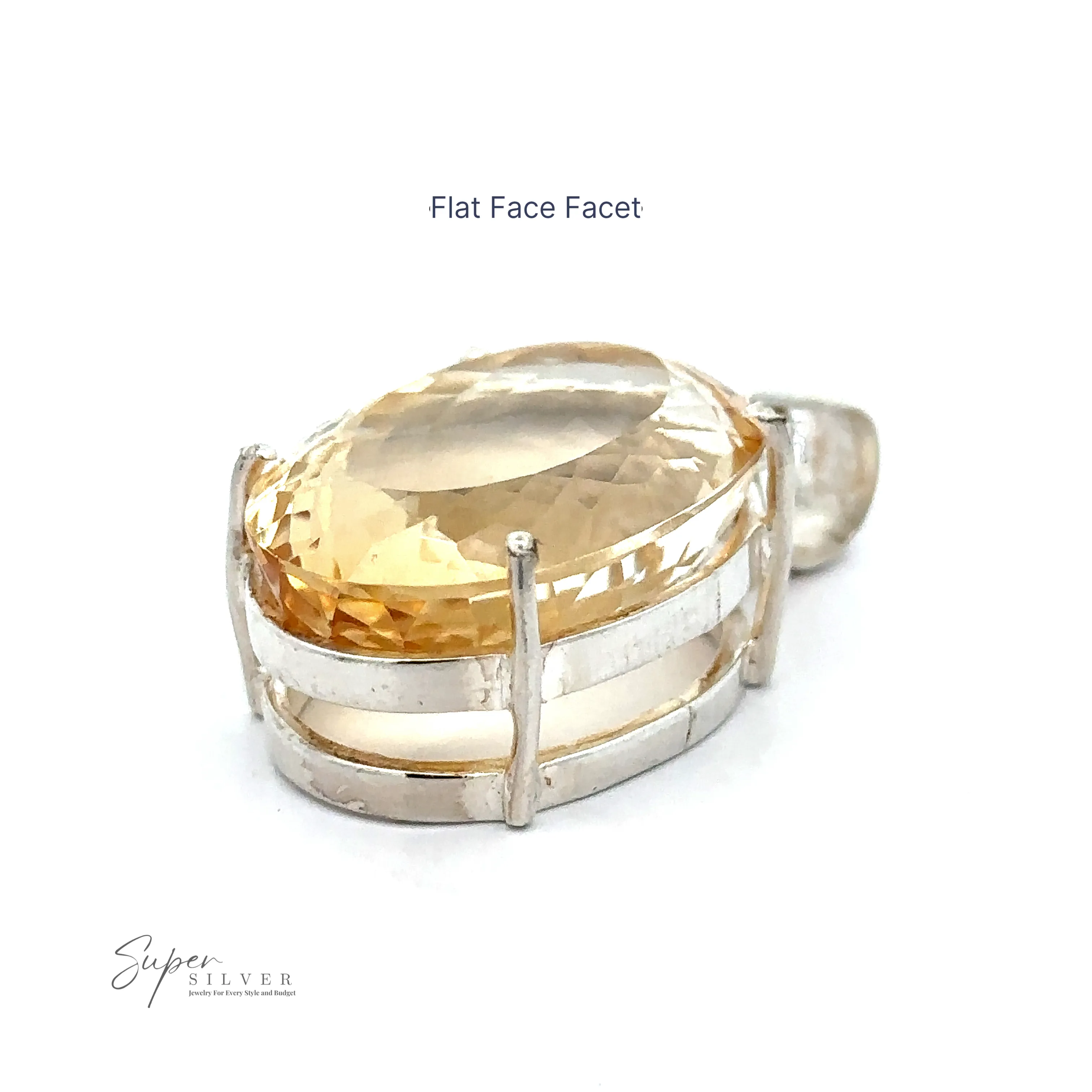 Brilliant Pronged Citrine Pendant