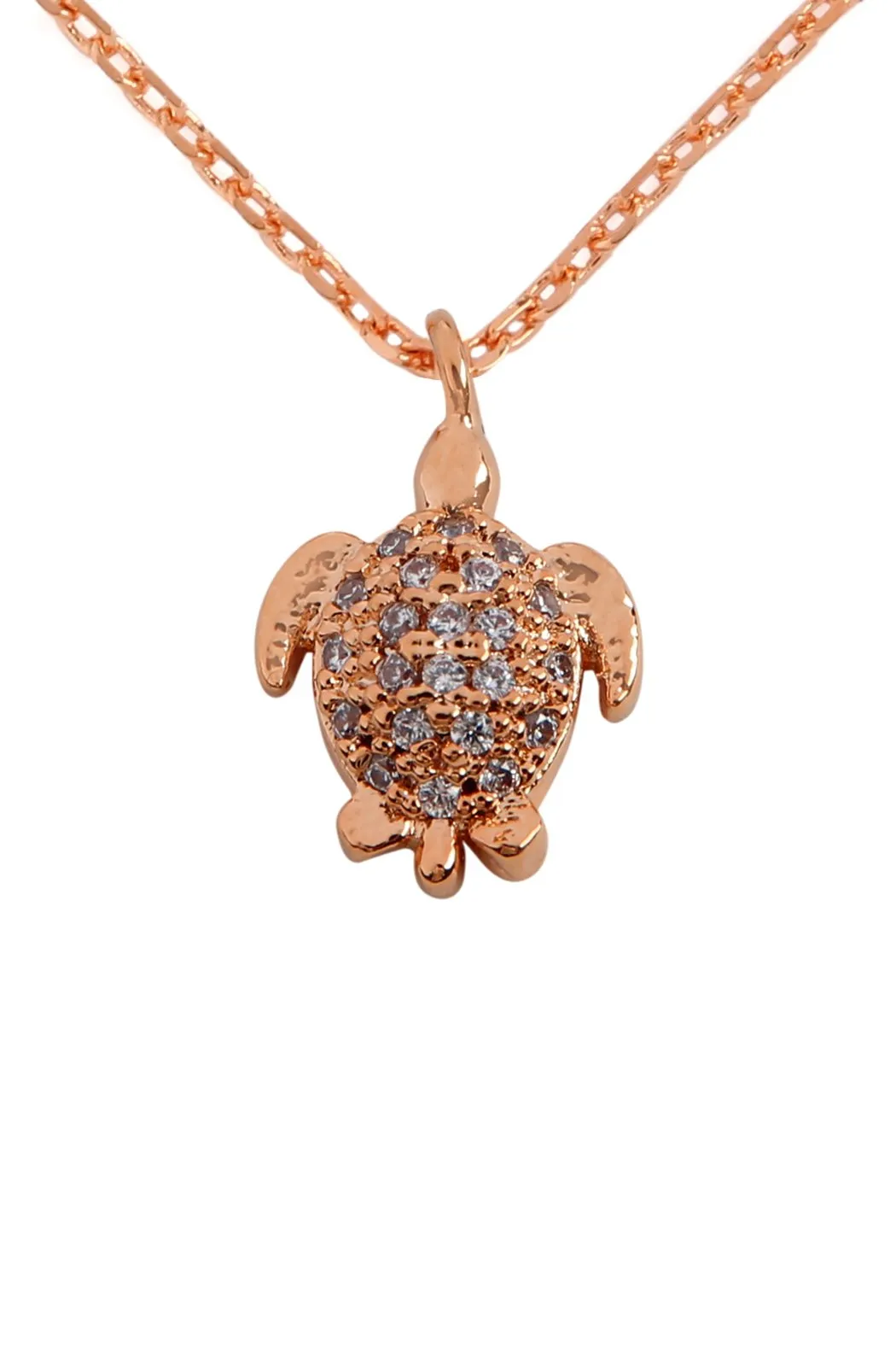 Cast Turtle Pave Necklace