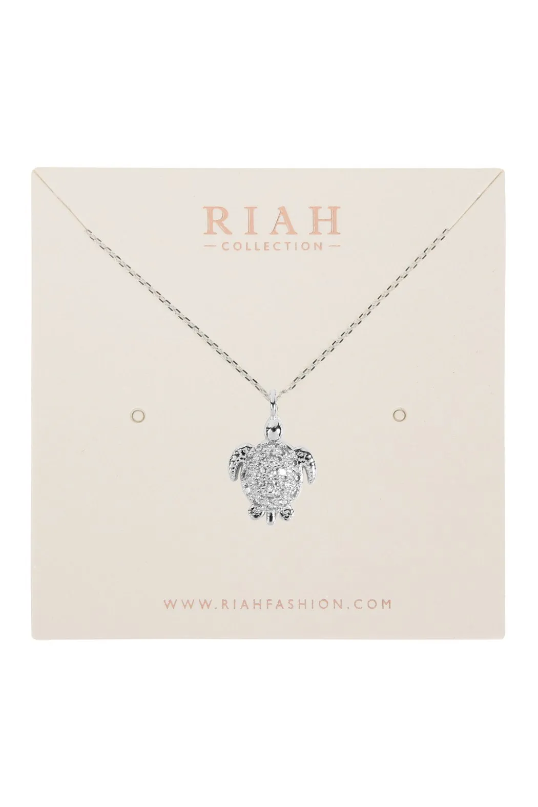 Cast Turtle Pave Necklace