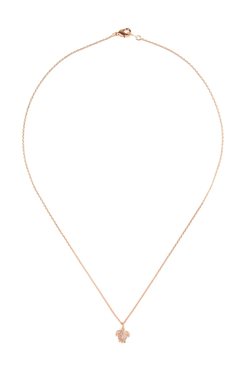 Cast Turtle Pave Necklace