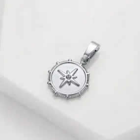 Compass Charm - Silver