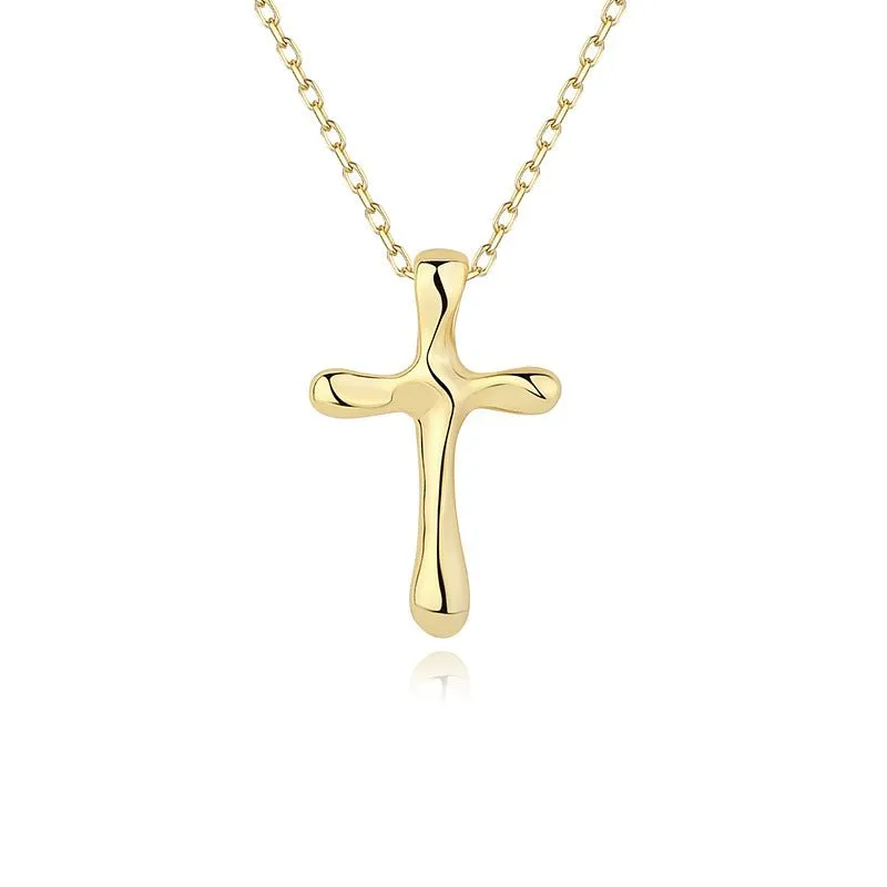 Cross Necklace Gold Vermeil
