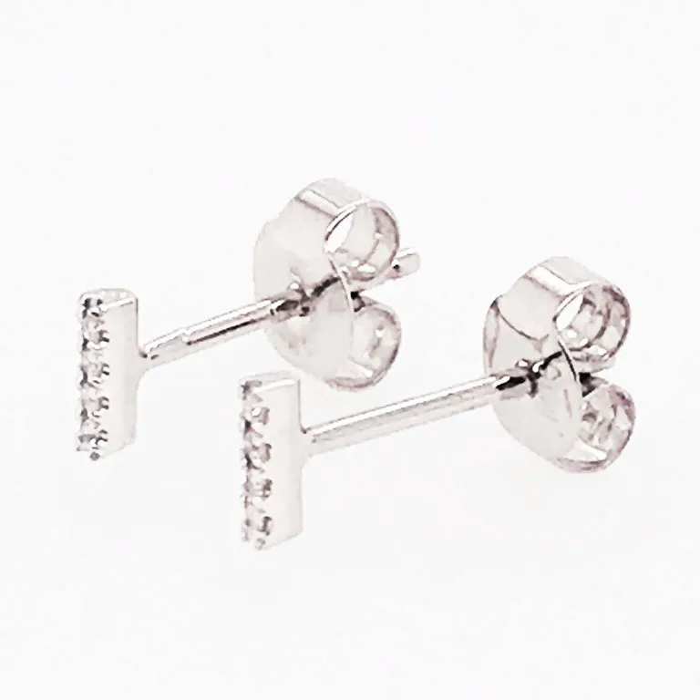 Diamond Bar Earrings