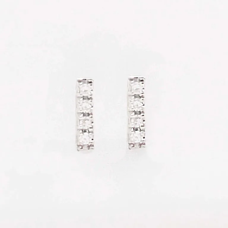 Diamond Bar Earrings