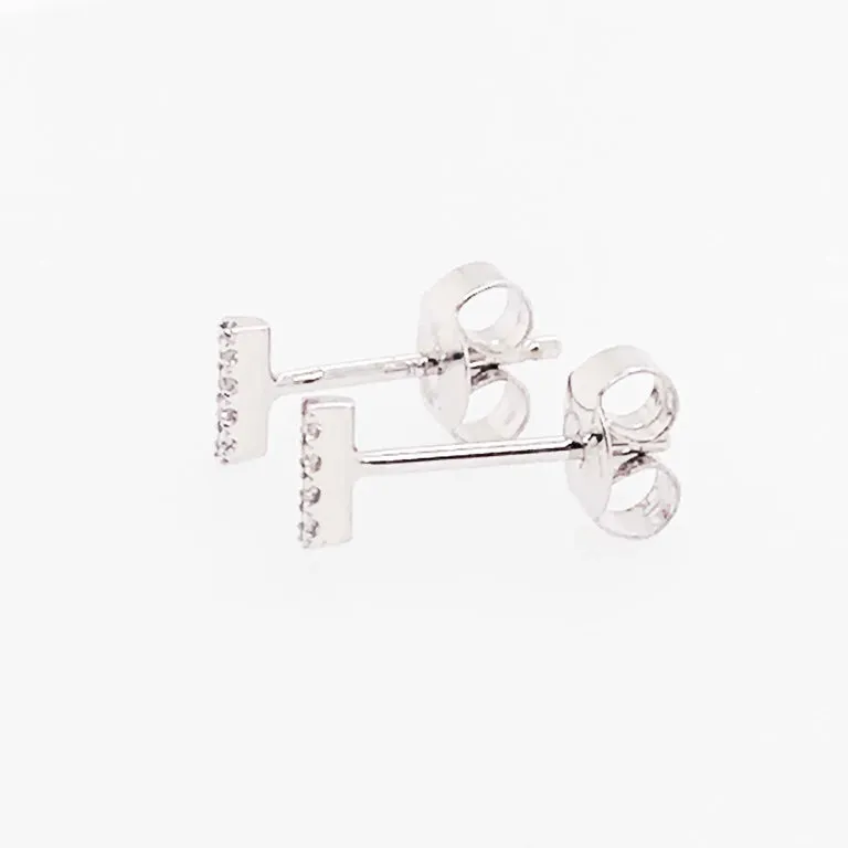 Diamond Bar Earrings