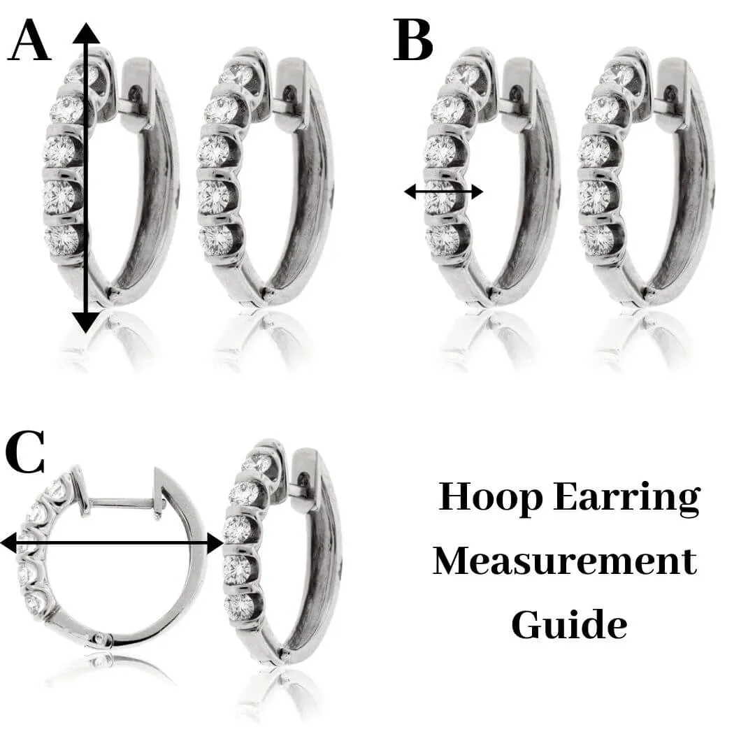 Double Diamond Cut & Polished Hoop Earrings