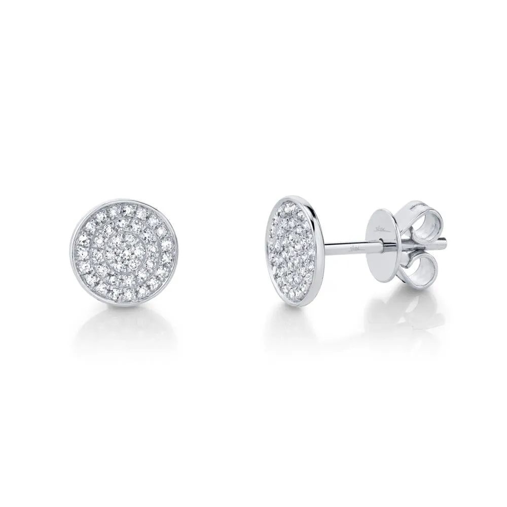 Emmie 0.17Ct. Diamond Pave Circle Stud Earring
