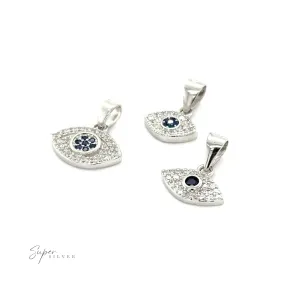 Evil Eye Pave Cubic Zirconia Charms