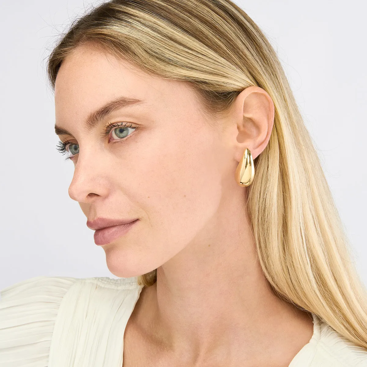 Extra Large Puff Teardrop Dome Earrings