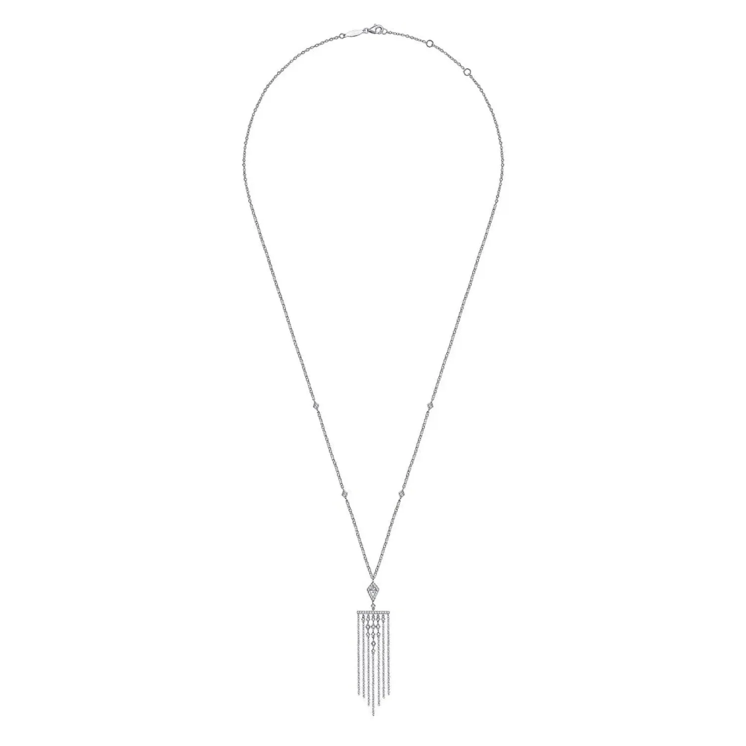 Gabriel & Co. Art Deco Style Diamond Chandelier Pendant