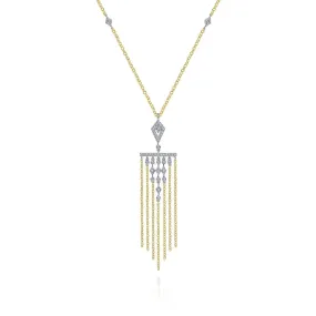 Gabriel & Co. Art Deco Style Diamond Chandelier Pendant