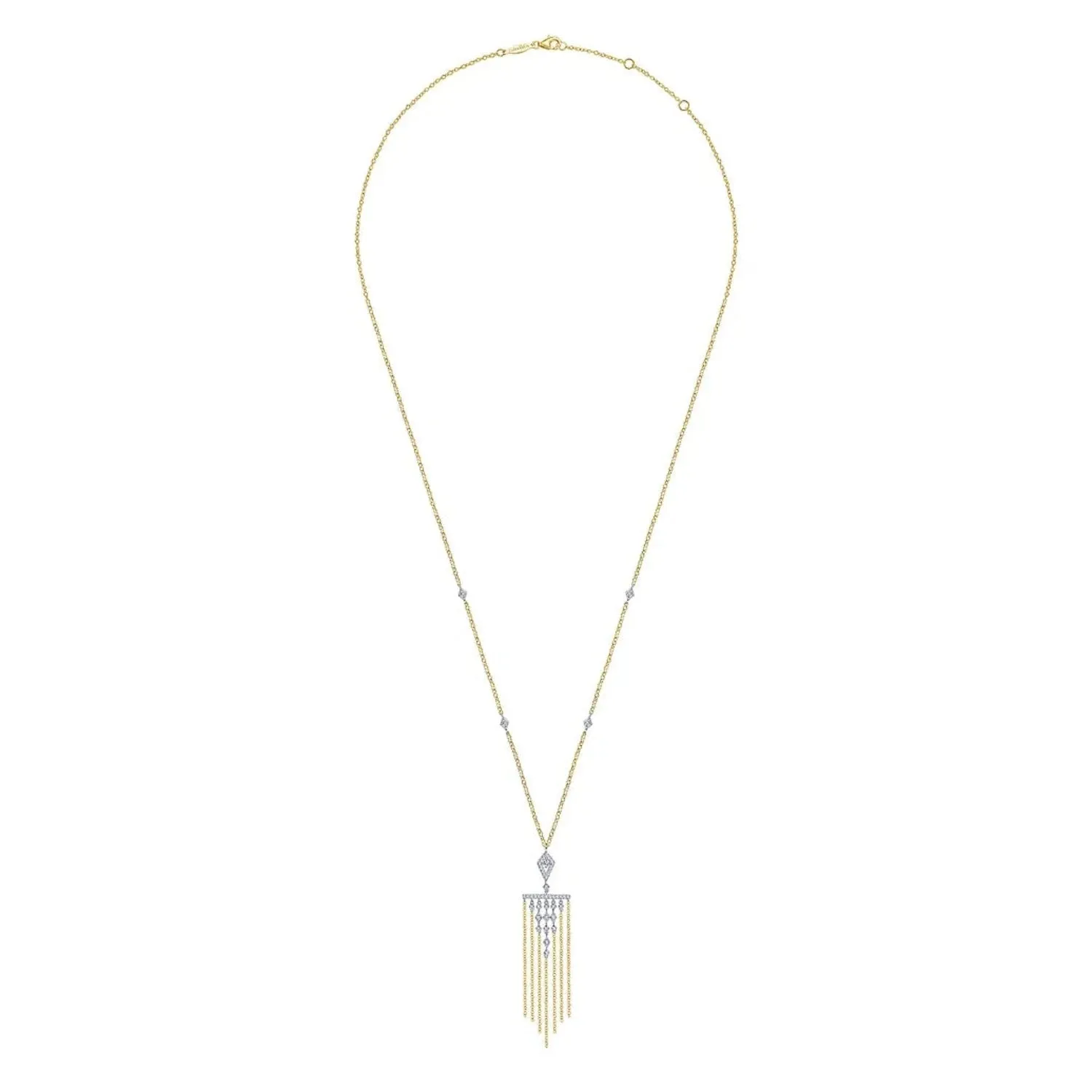 Gabriel & Co. Art Deco Style Diamond Chandelier Pendant