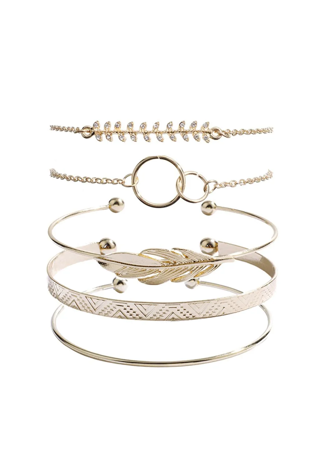 Gold 5Pcs Adjustable Bracelet Set | PRE ORDER