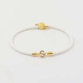 Initial Bracelet Rope White