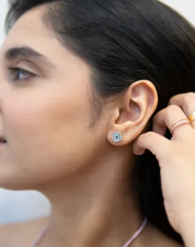 Mini Clover Diamond Stud Earrings