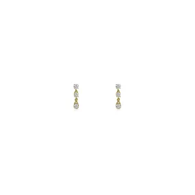 Mini Pear Drop Diamond Studs