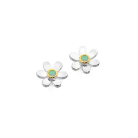 October birthstone daisy studs