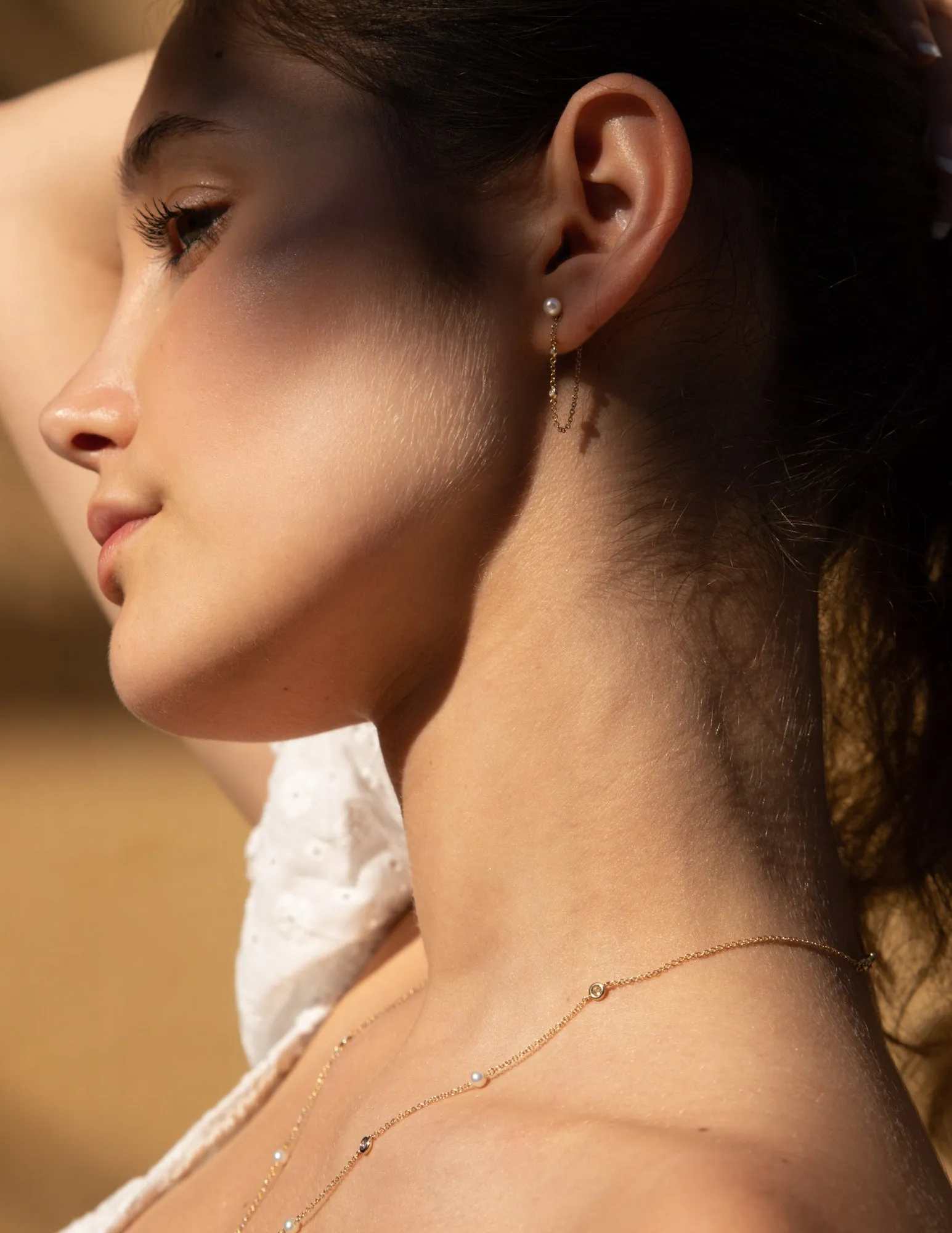 Pearl And Diamond Convertible Drop Earrings