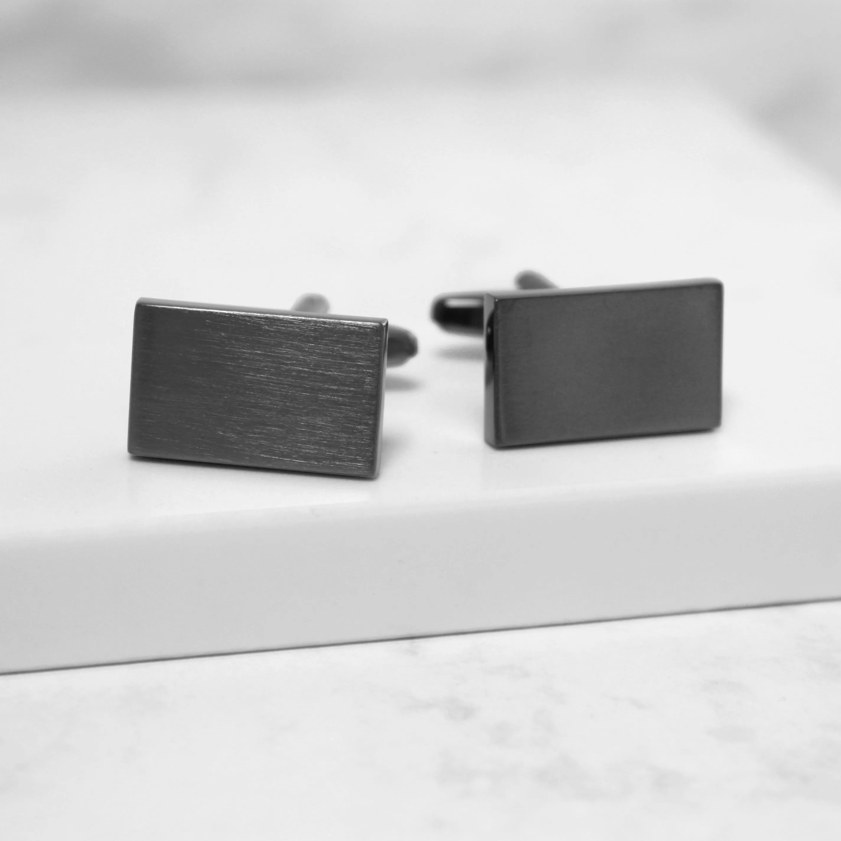 Personalised Engraved Bear and Name cufflinks