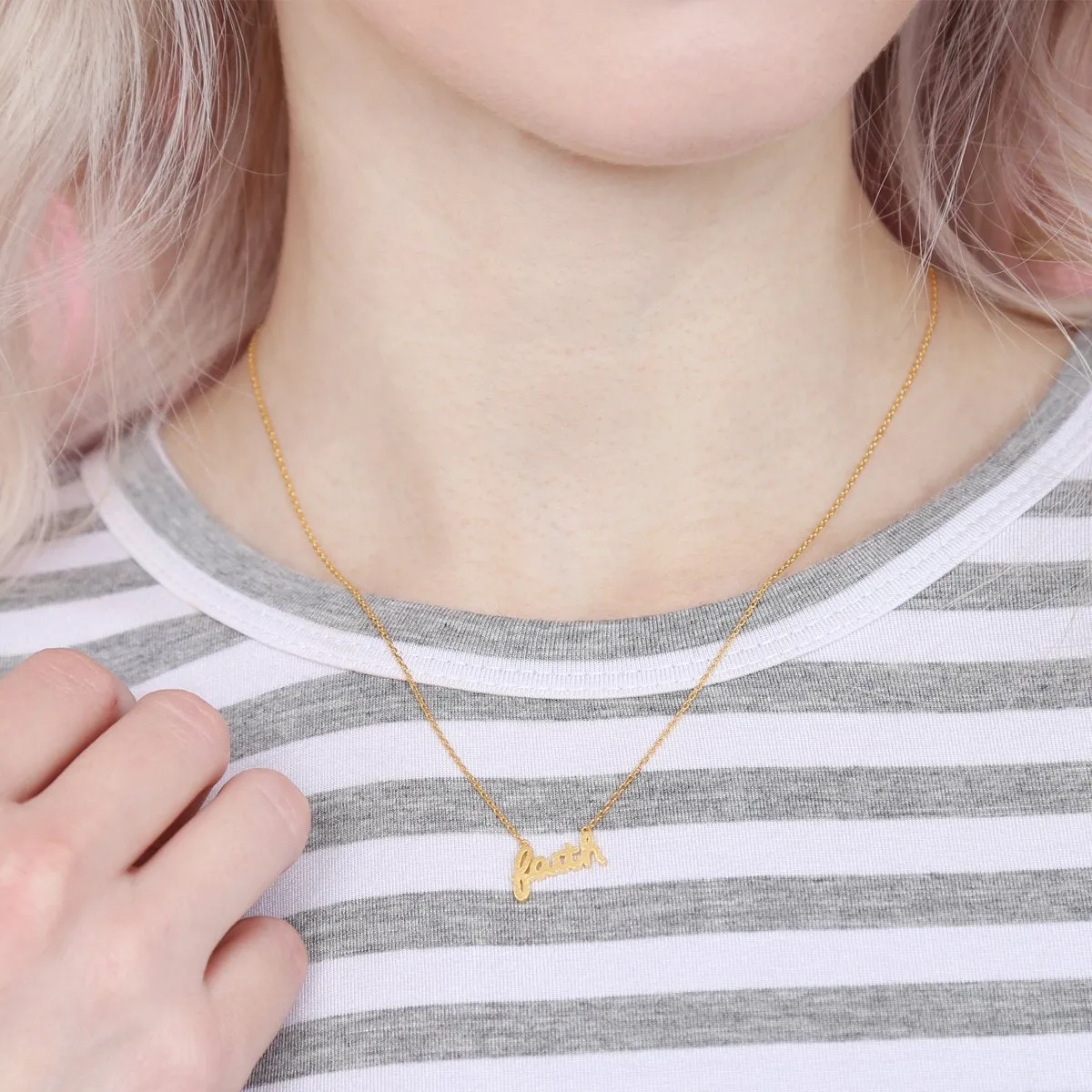 "Faith" Cast Necklace