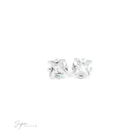 Square CZ Studs