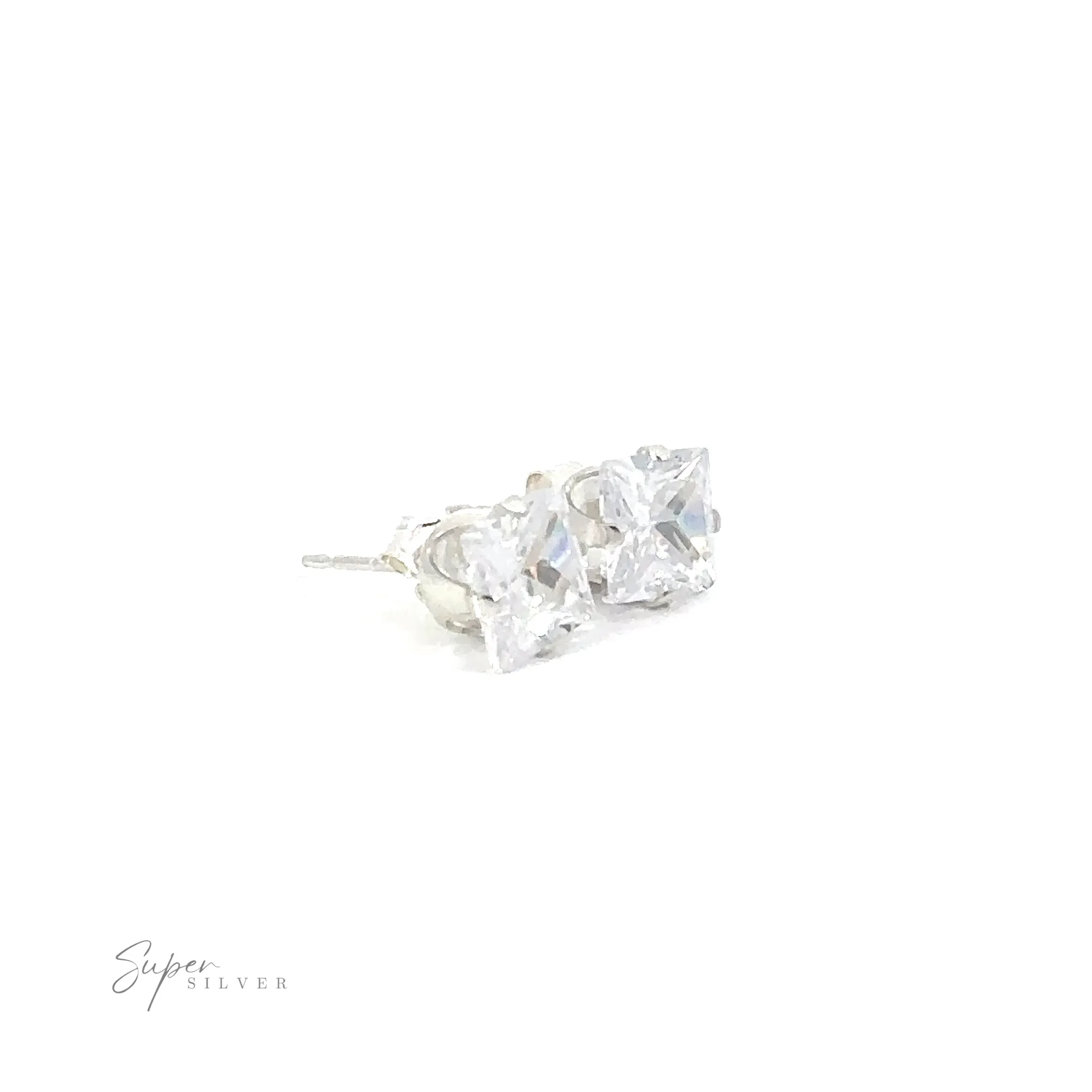 Square CZ Studs