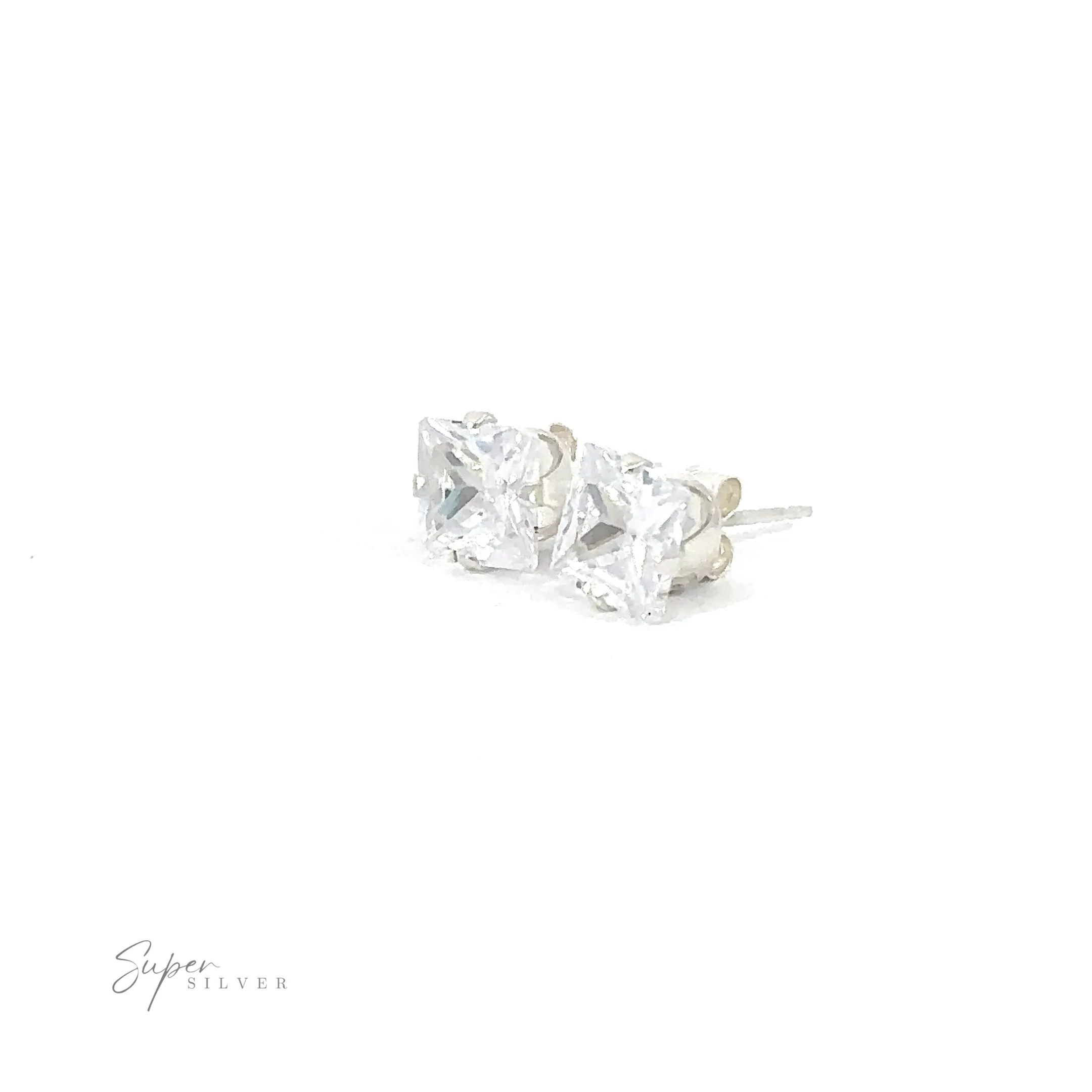 Square CZ Studs