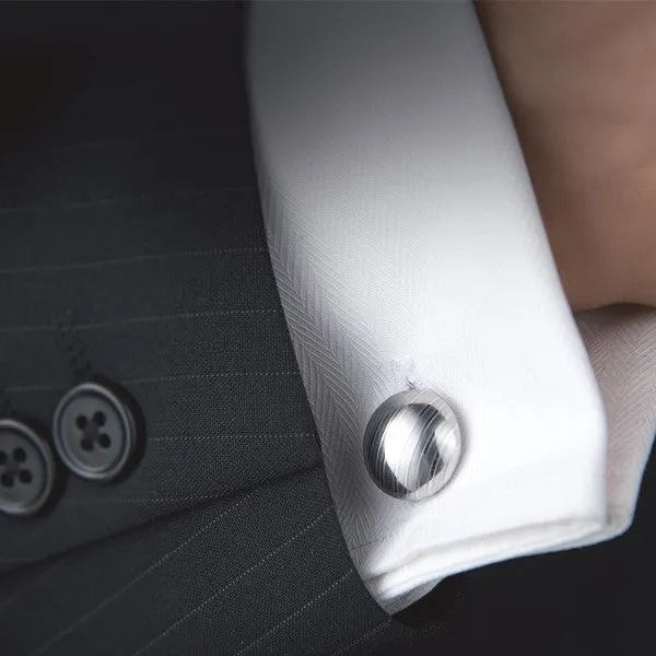 Square Damascus Cufflinks (Mirror Finish)