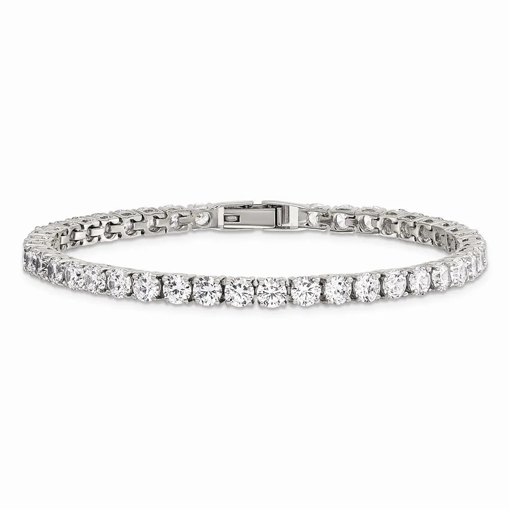 Stainless Steel CZ 7.5in Bracelet