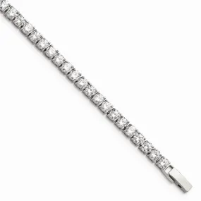 Stainless Steel CZ 7.5in Bracelet
