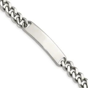 Stainless Steel ID Plate 8.5in Polished Bracelet