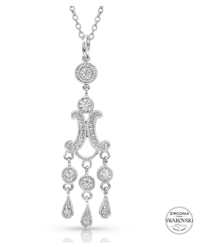Sterling Lane Cierra Frost Chandelier Necklace - In Stock