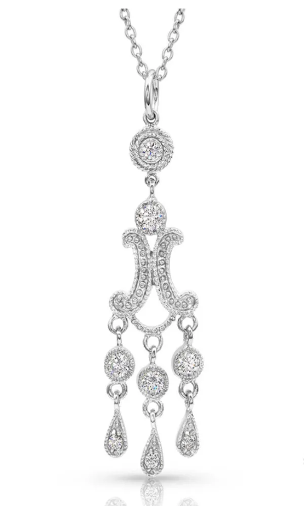 Sterling Lane Cierra Frost Chandelier Necklace - In Stock