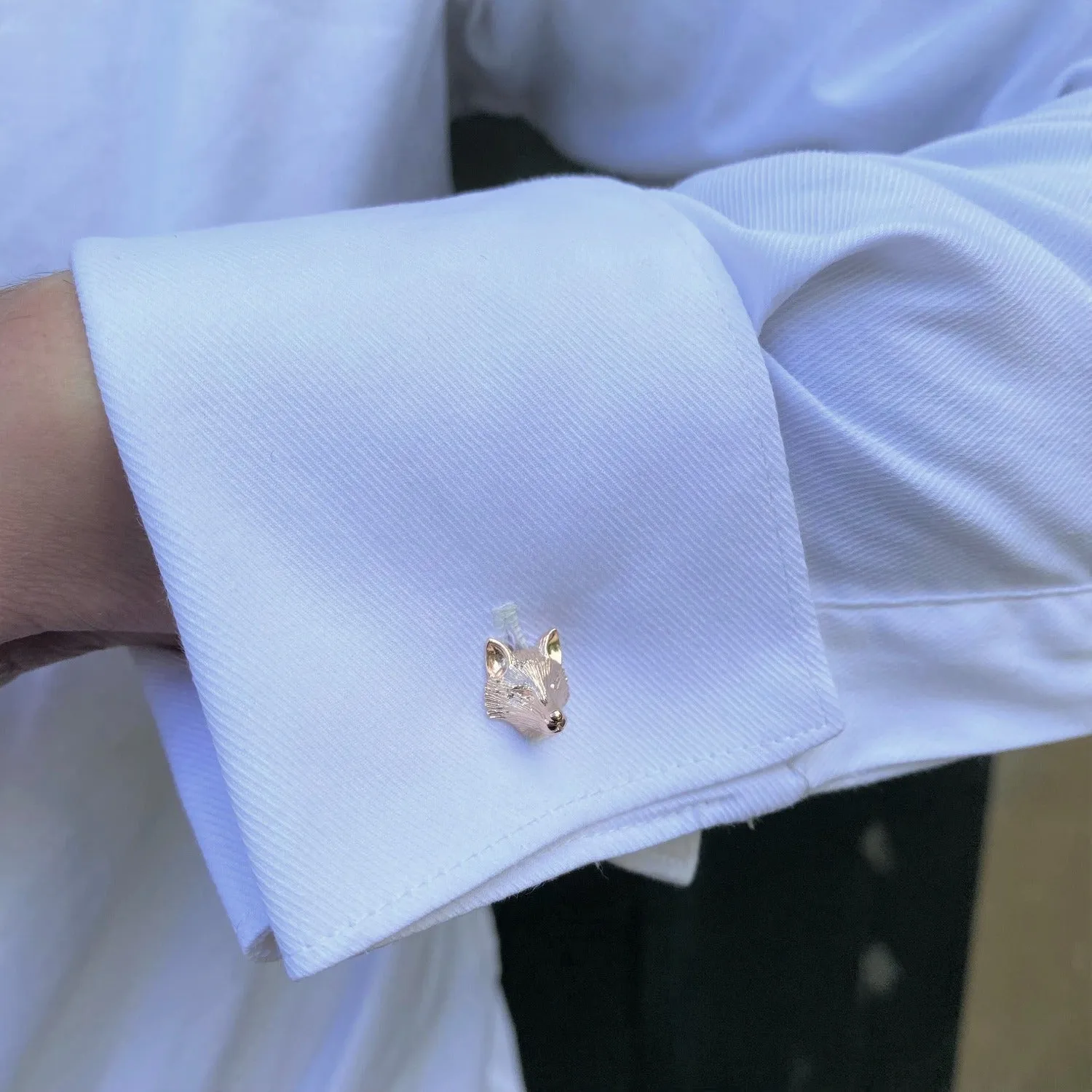 Sterling Silver Fox Mask Cufflinks