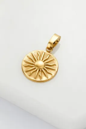 Sun Pendant Charm - Gold